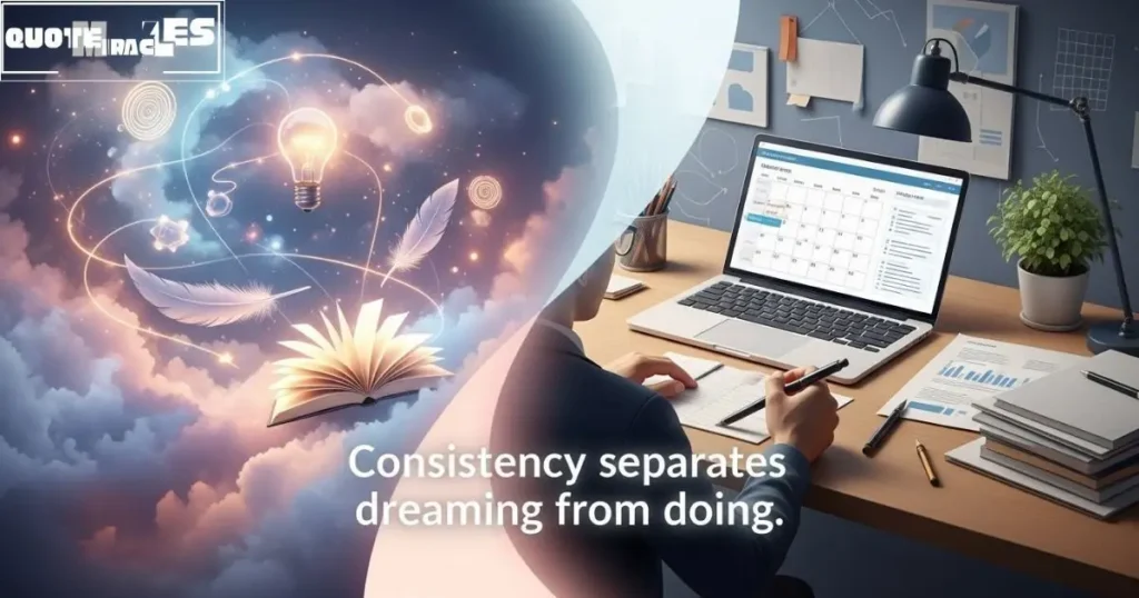 Consistency Quotes about dreams and goals