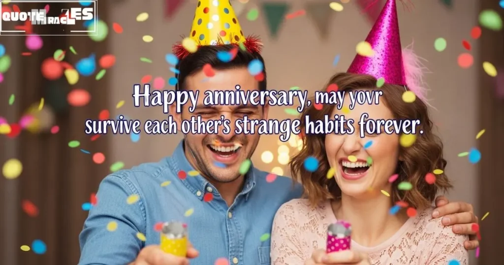 Short Funny Anniversary Wishes for Couple 