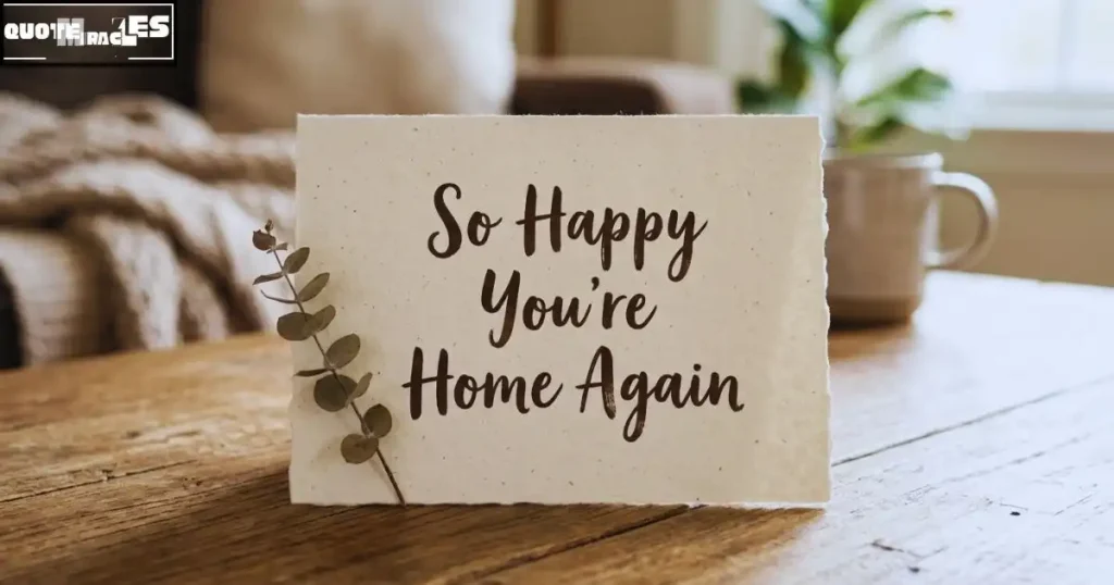 Short Welcome Home Quotes for Cards and Notes