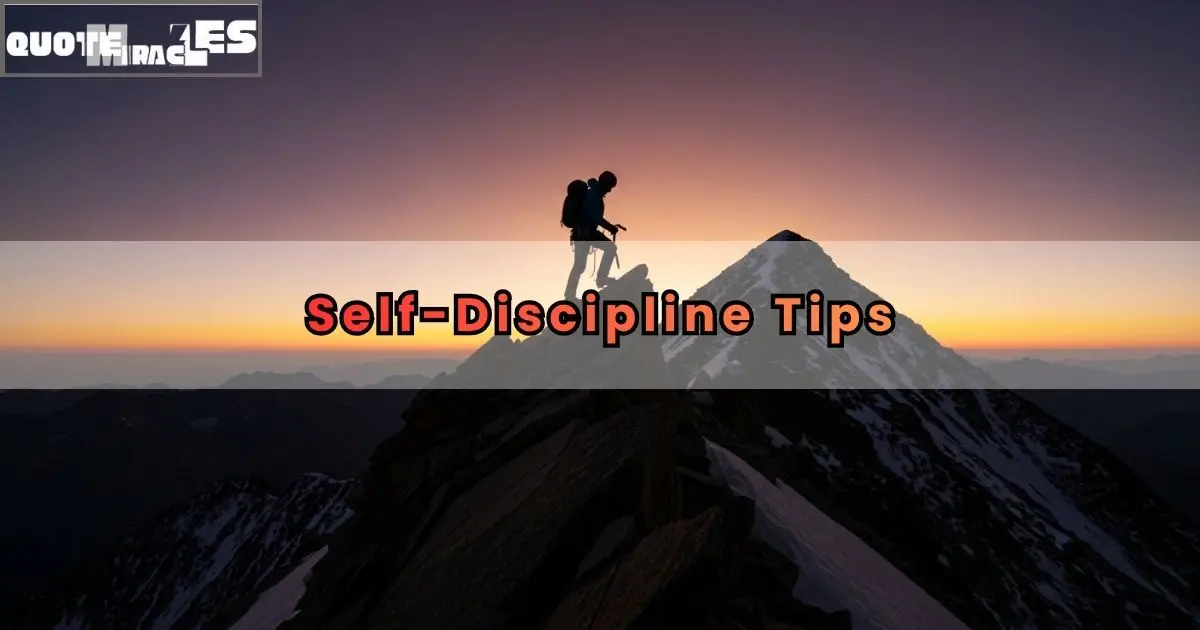 Self-Discipline Tips
