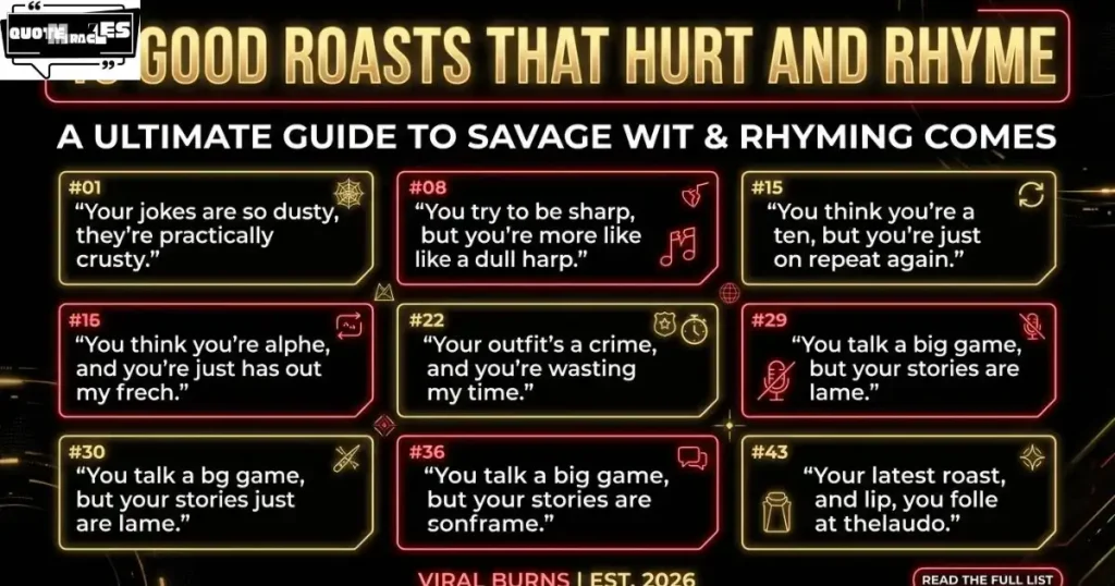 45 Good Roasts That Hurt and Rhyme