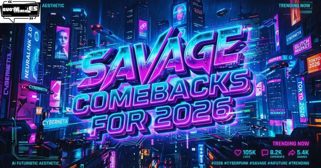 Savage Comebacks for 2026