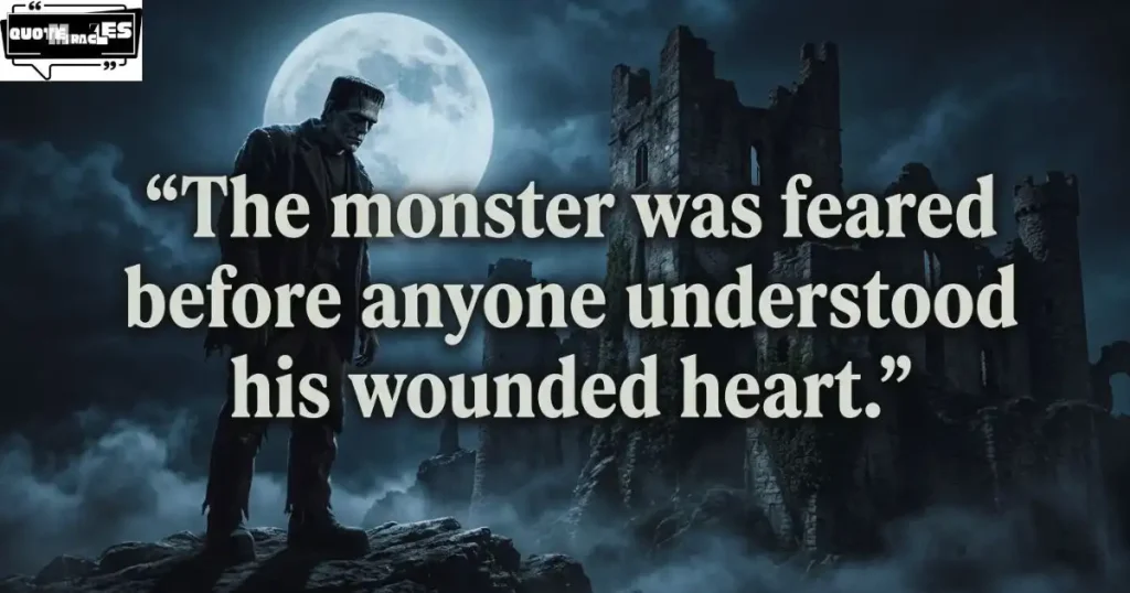 frankenstein quotes about the monster