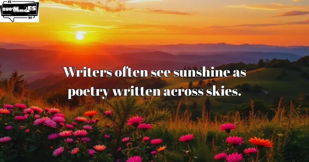 Famous Sunshine Quotes from Writers and Celebrities