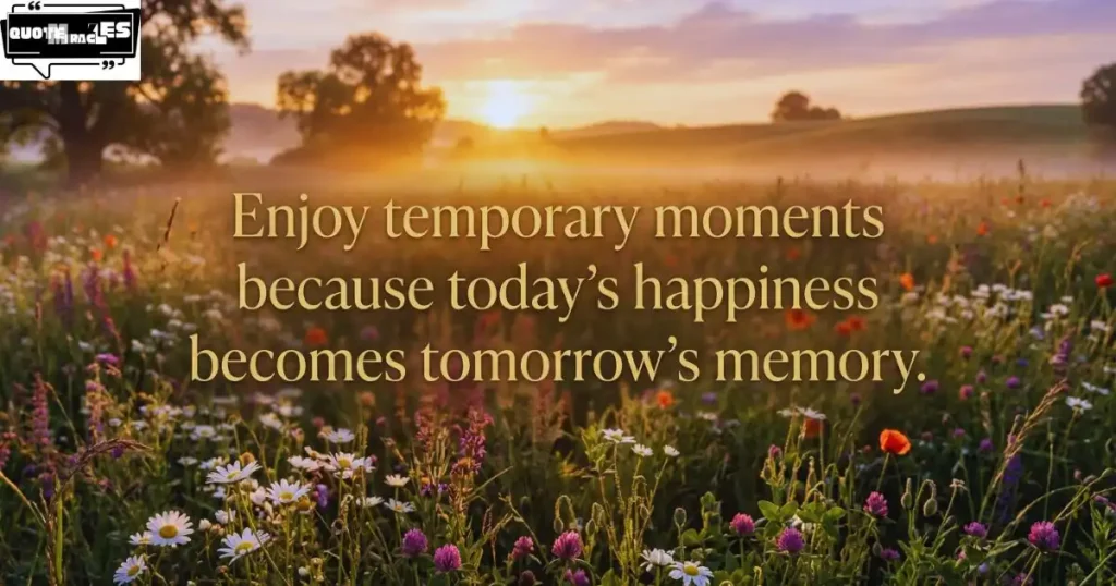 Temporary Moments Quotes About Life